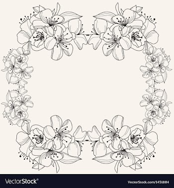 Floral frame vector image
