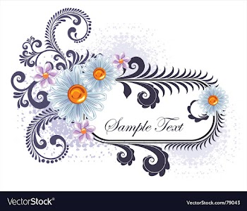 Floral frame vector image