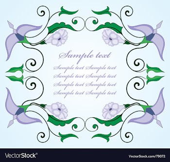 Floral frame vector image