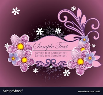 Floral frame vector image