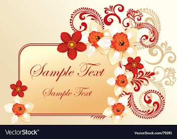 Floral frame vector image