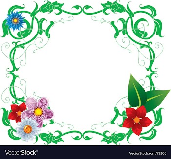 Floral frame vector image