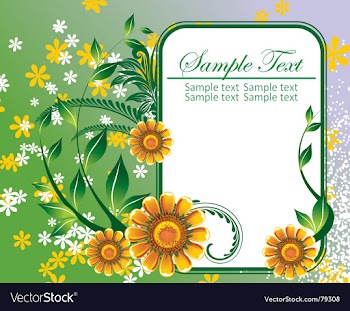 Floral frame vector image