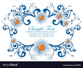 Floral frame vector image