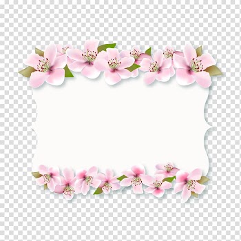 Floral frame , Wedding invitation Birthday, Cherry blossoms transparent background PNG clipart