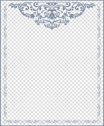 Floral frame , Wedding invitation Ornament , Blue flower rattan frame transparent background PNG clipart