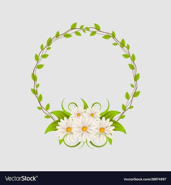 Floral frame with daisies for decor vector image