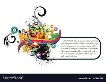 Floral frame with grunge vector image