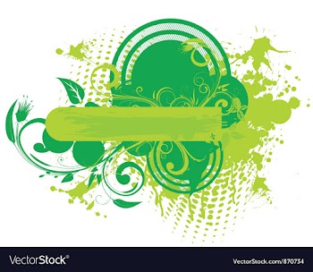 Floral frame with grunge vector image