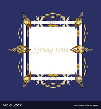 Floral frame with text romantic greeting card vector image