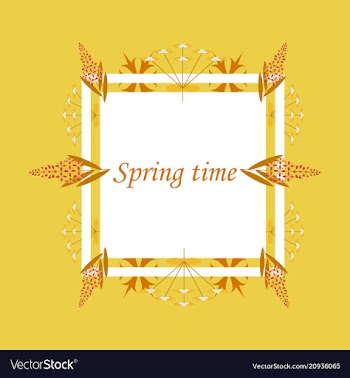 Floral frame with text romantic greeting card vector image