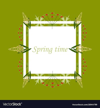 Floral frame with text romantic greeting card vector image