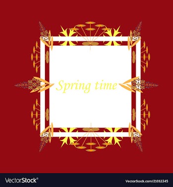 Floral frame with text romantic greeting card vector image