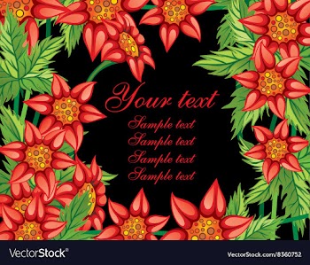 Floral Frame with Text Space vector image