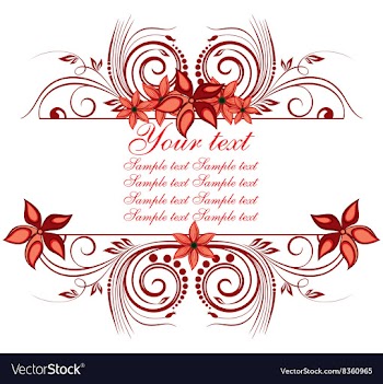 Floral Frame with Text Space vector image