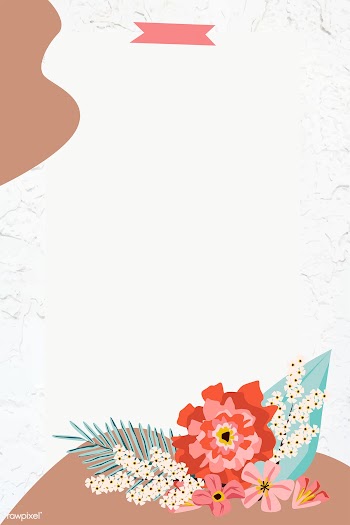 Floral frame with washi tape transparent png | Free  transparent png - 2262545