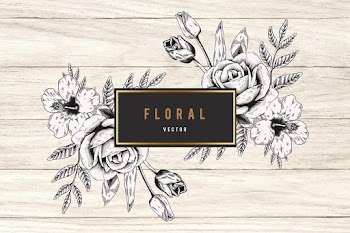 Floral framed badge | Free stock vector - 680120