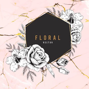 Floral framed badge | Free stock vector - 680124