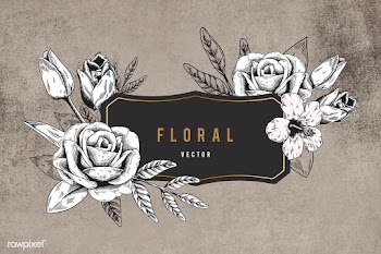 Floral framed badge | Free stock vector - 680130