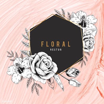 Floral framed badge | Free stock vector - 680132