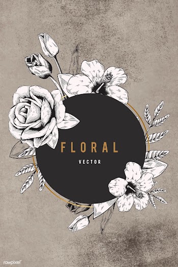 Floral framed badge | Free stock vector - 680133