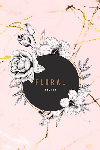 Floral framed badge | Free stock vector - 680136
