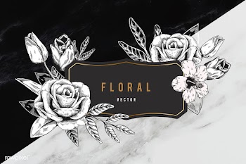 Floral framed badge | Free stock vector - 680137