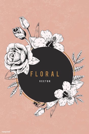 Floral framed badge | Free stock vector - 680141