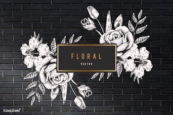 Floral framed badge | Free stock vector - 680148