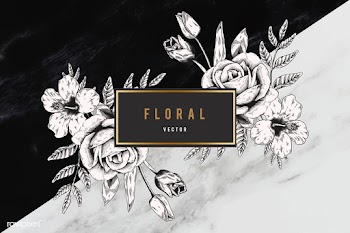 Floral framed badge | Free stock vector - 680152