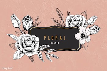 Floral framed badge | Free stock vector - 680154