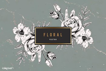 Floral framed badge | Free stock vector - 680155