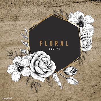 Floral framed badge | Free stock vector - 680159
