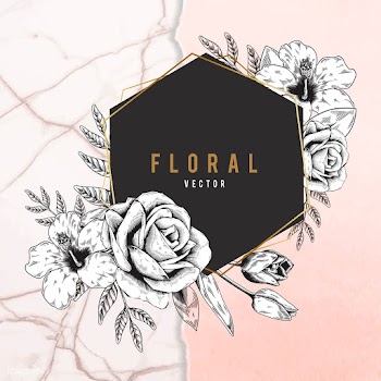 Floral framed badge | Free stock vector - 680161
