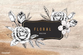Floral framed badge | Free stock vector - 680164