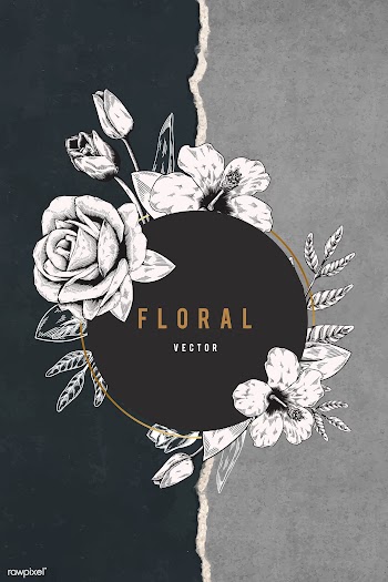 Floral framed badge | Free stock vector - 680182