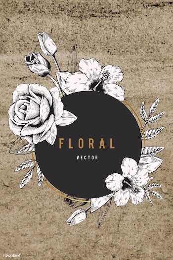 Floral framed badge | Free stock vector - 680183