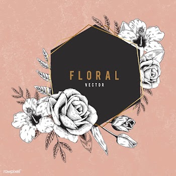 Floral framed badge | Free stock vector - 680184