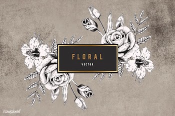 Floral framed badge | Free stock vector - 680185