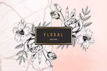 Floral framed badge | Free stock vector - 680187
