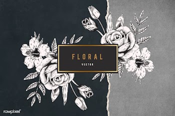 Floral framed badge | Free stock vector - 680189