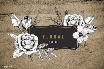 Floral framed badge | Free stock vector - 680192