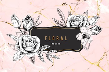 Floral framed badge | Free stock vector - 680198