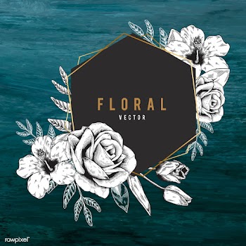 Floral framed badge | Free stock vector - 680200
