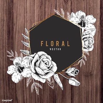 Floral framed badge | Free stock vector - 680201