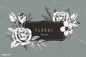 Floral framed badge | Free stock vector - 680202