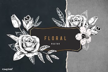 Floral framed badge | Free stock vector - 680203