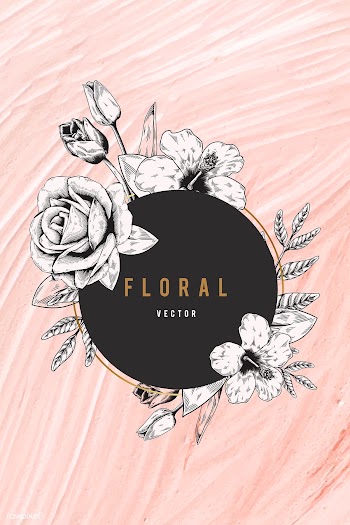 Floral framed badge | Free stock vector - 680209