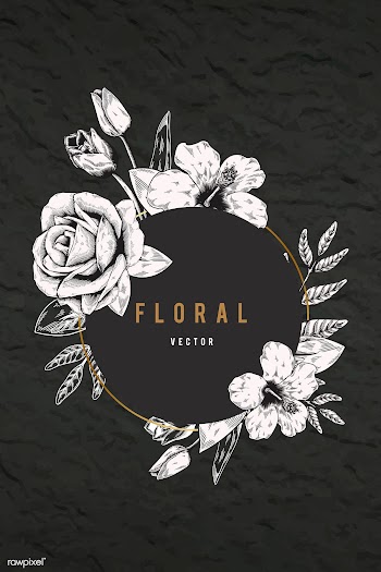 Floral framed badge | Free stock vector - 680212