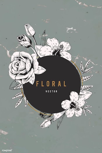 Floral framed badge | Free stock vector - 680213